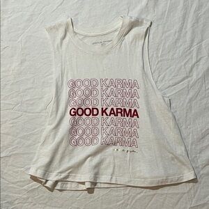 Spiritual Gangster Cropped “Good Karma” Muscle Tee